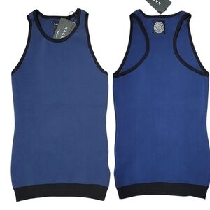 NWT $185 NAGNATA Technical Stretch-organic Cotton Top in Navy XS